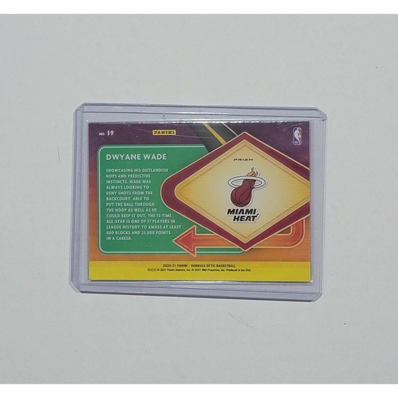 Dwyane Wade Miami Heat 2020-21 Panini Optic Express Lane Holo Prizm Parallel - Picture 2 of 2
